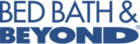 Royal blue logo of Bed bath and beyond, styled font.