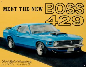 This Vintage Mustang Tin Sign is one of the best mustang memorabilia we've found.